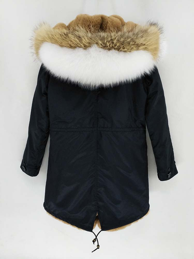 Real Fox Fur Big Collar Cuffs Parka Coats (Multi-Styles/Colors)