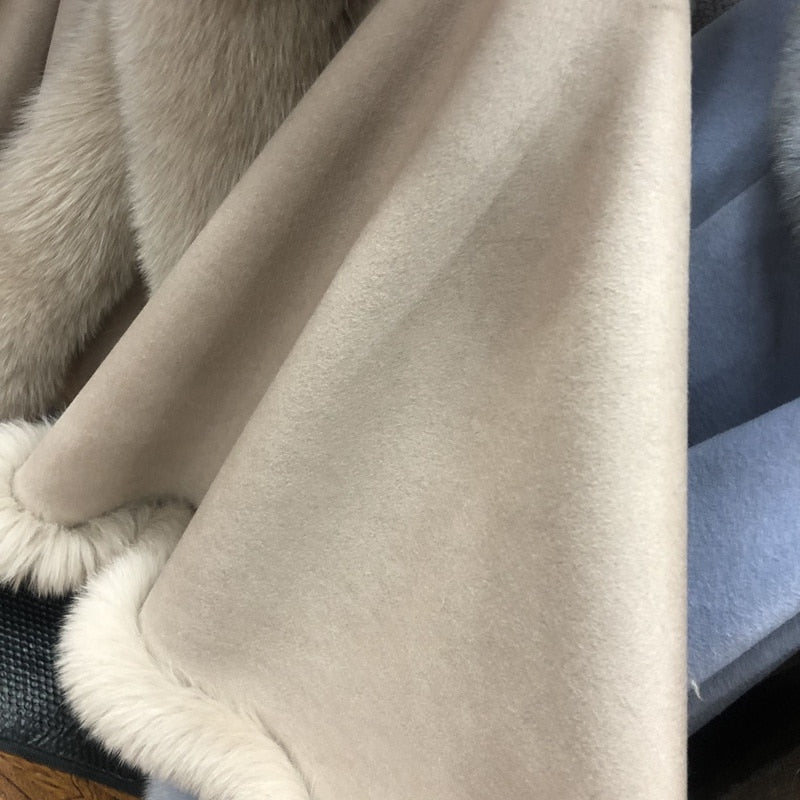 Cashmere Capes With Real Fur