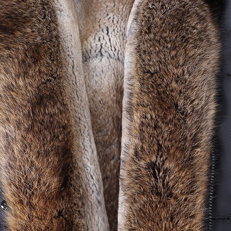 Waterproof Coat Real Fur Liner & Fur Collar