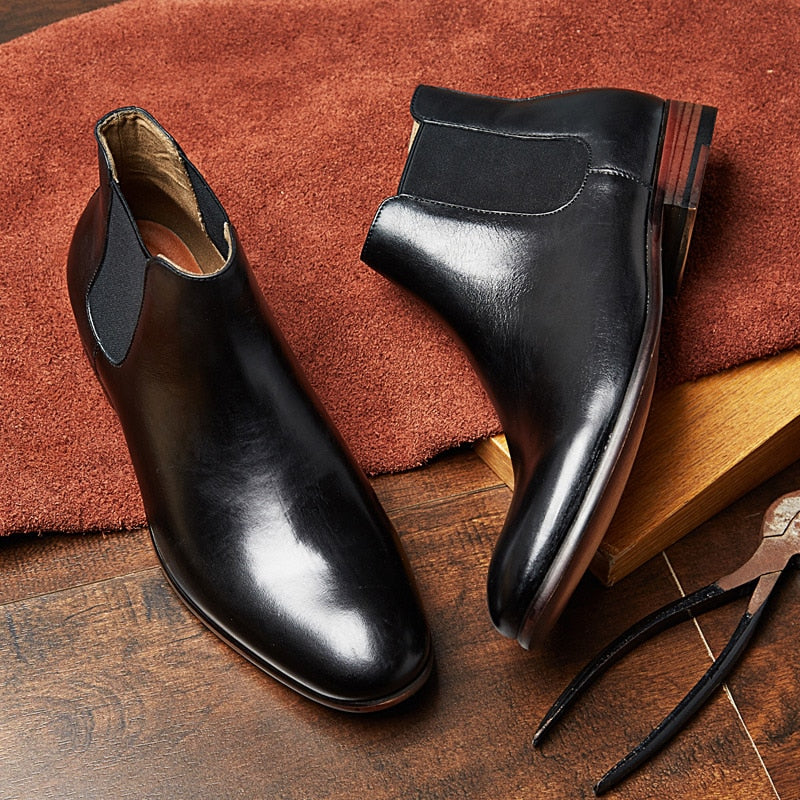 Genuine Leather Chelsea Boots