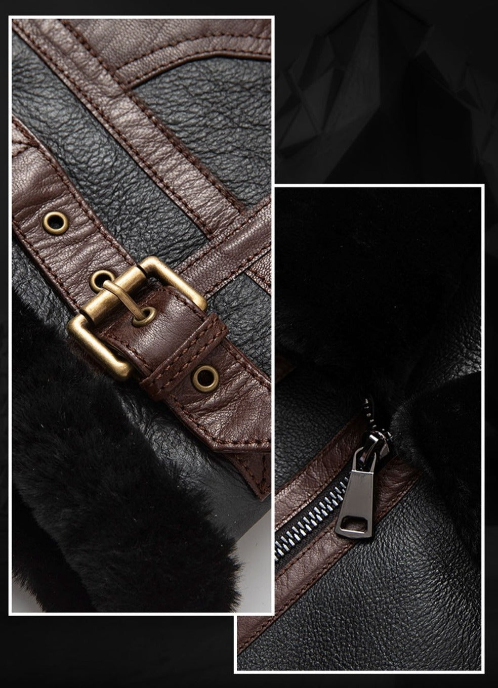 Genuine Leather Real Shearling Fur Jacket
