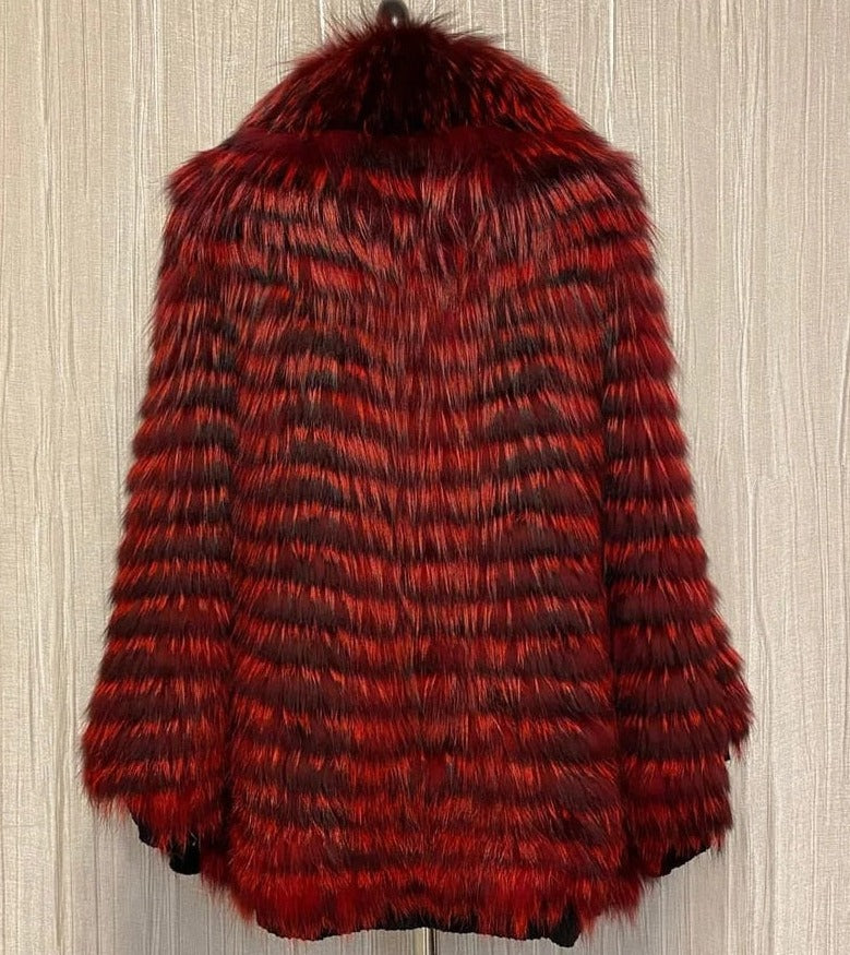 Real Fur Knitted Batwing Sleeve Shawls