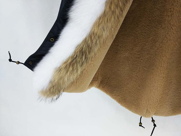 Real Fox Fur Big Collar Cuffs Parka Coats (Multi-Styles/Colors)