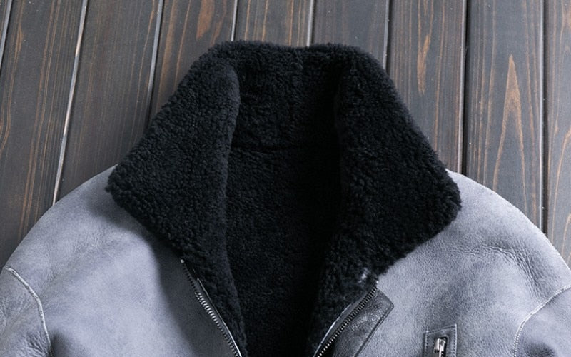 Genuine Leather Reversible Real Shearling Overcoat