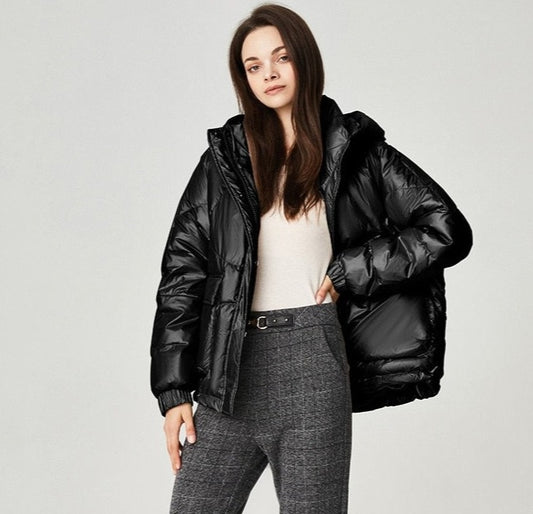 Loose Hooded Down Puffer Jackets