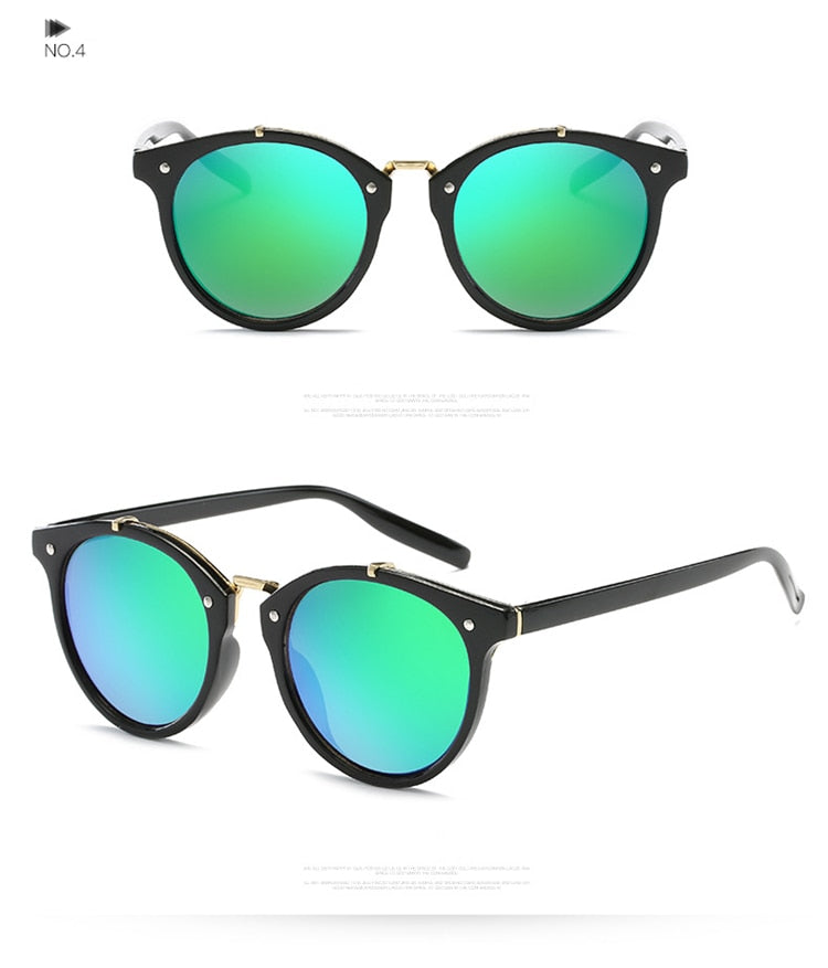 Vintage Round Color Tint Sunglasses