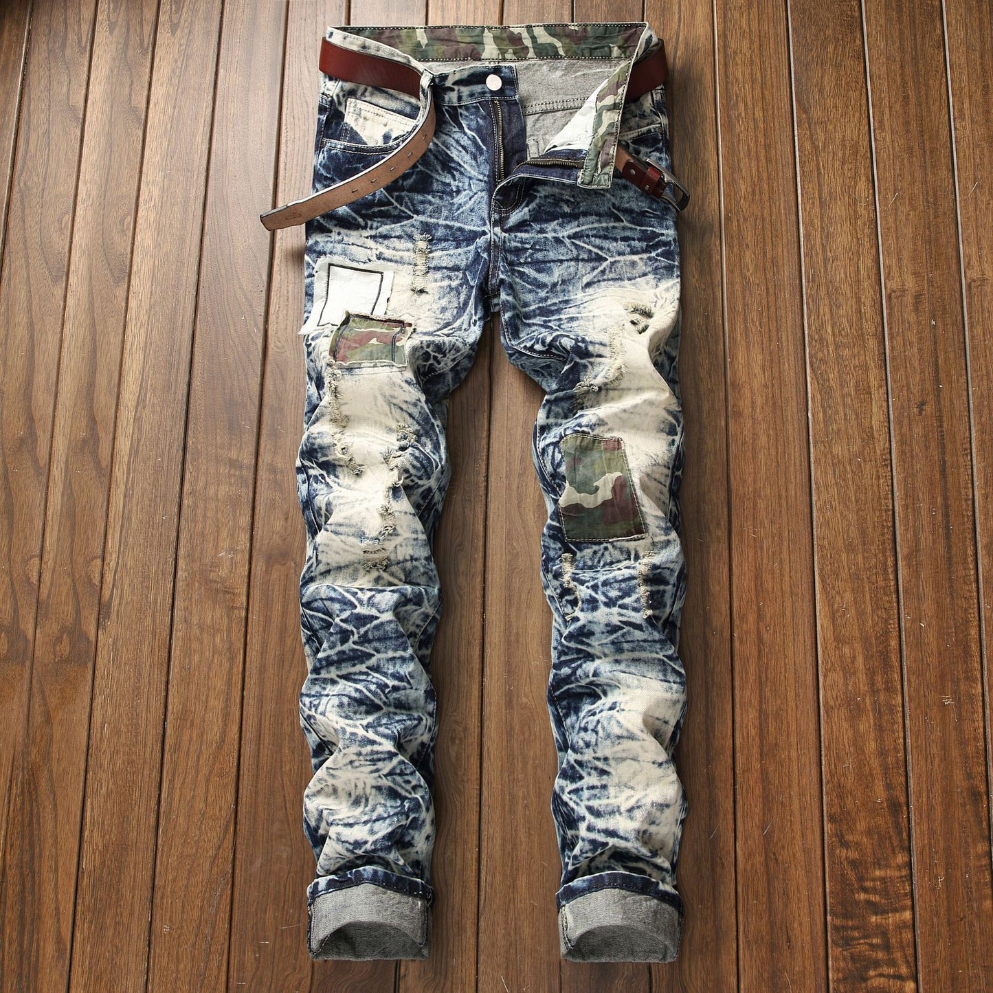 Collection of 3 Patchwork Denim Jeans