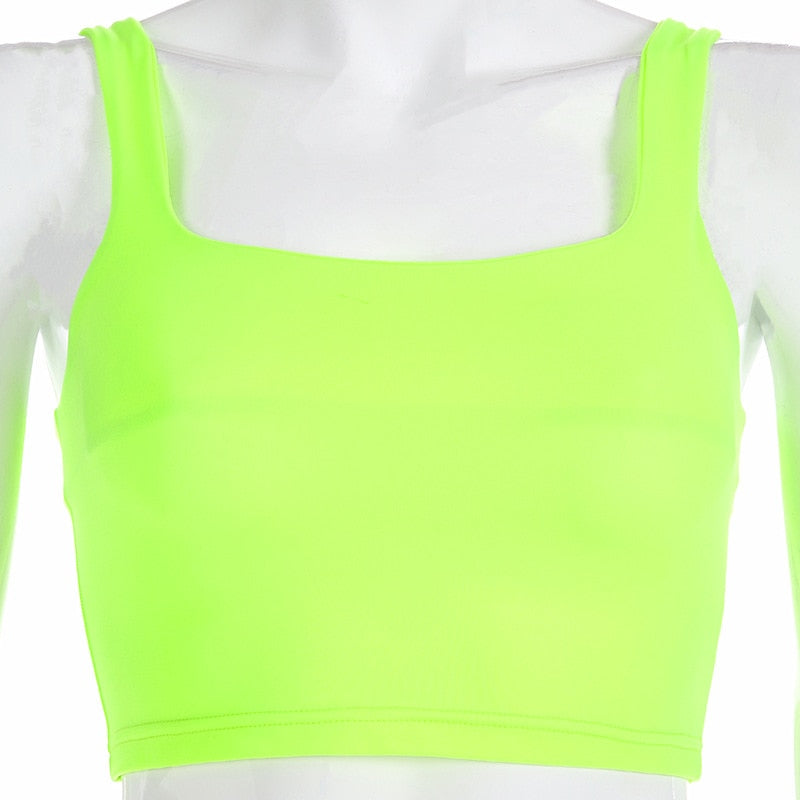 Green Crop Top Tank