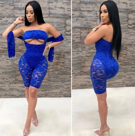 Strapless Hollow Out See Through Jumpsuits (Multi-Colors)