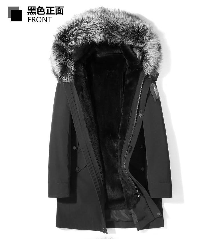 Real Rabbit Fur Liner Fox Fur Parka Coats