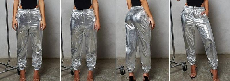 Shiny PU Leather Harem Loose Pants (Multi-Colors)