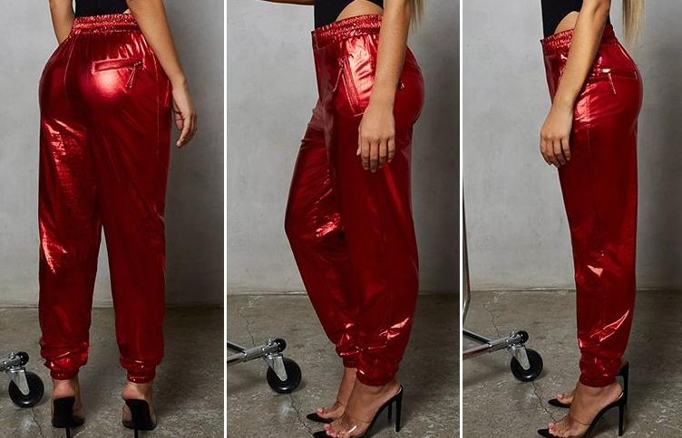 Shiny PU Leather Harem Loose Pants (Multi-Colors)