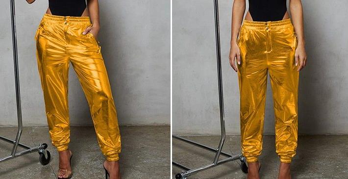 Shiny PU Leather Harem Loose Pants (Multi-Colors)