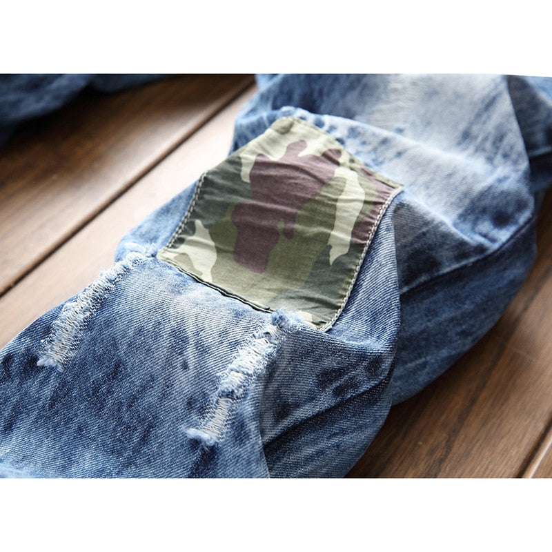 PFNW Spring Autumn New Men's High Street Fashion Patchwork Damaged Jeans  Vintage Contrast Fringe Side Zipper Denim Pants 12A7812 - AliExpress
