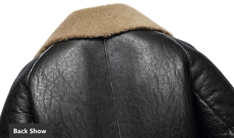 Genuine Leather Sheepskin Sherling Fur Lining Long Coats