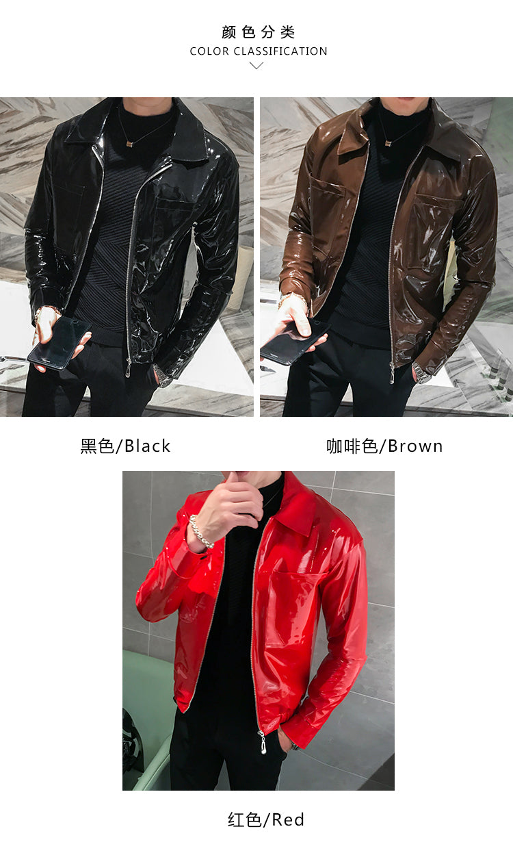 Shiny PU Leather Jackets (Multi-Colors)