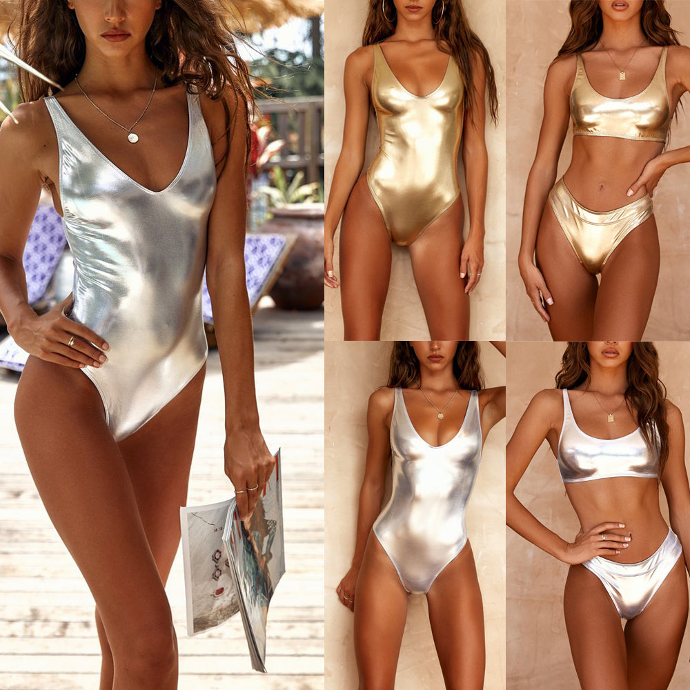 Gold/Sliver Metallic One-piece and Two Piece Sets