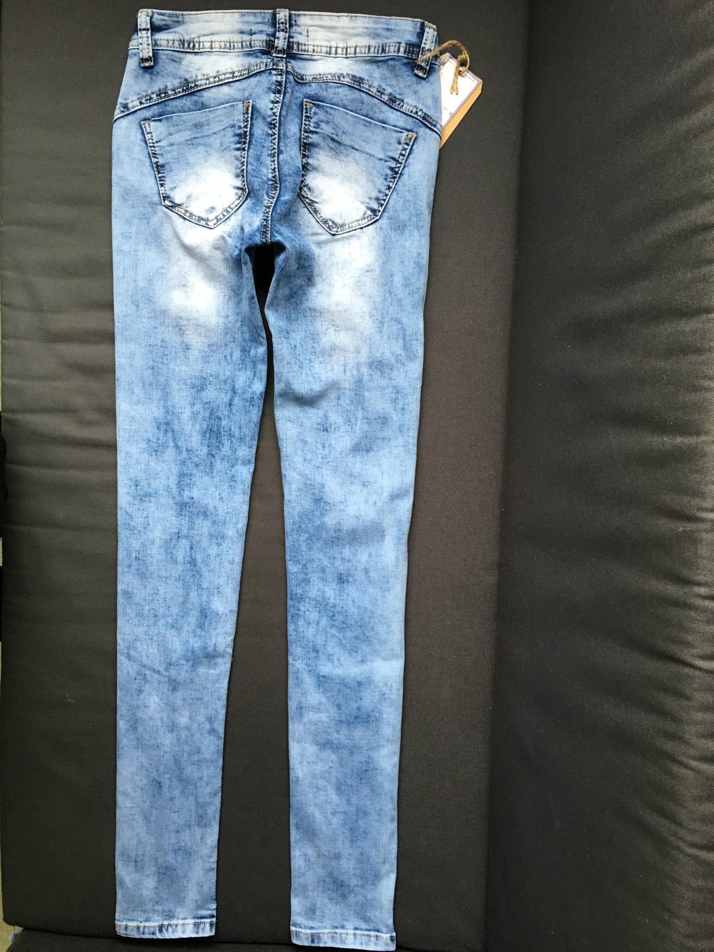 Ripped Patch Jeans Slim Fit Jeans