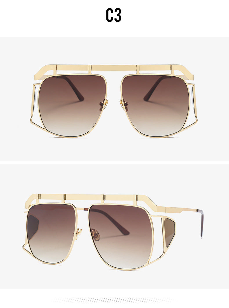 Double Frame Half A Side Len Sunglasses