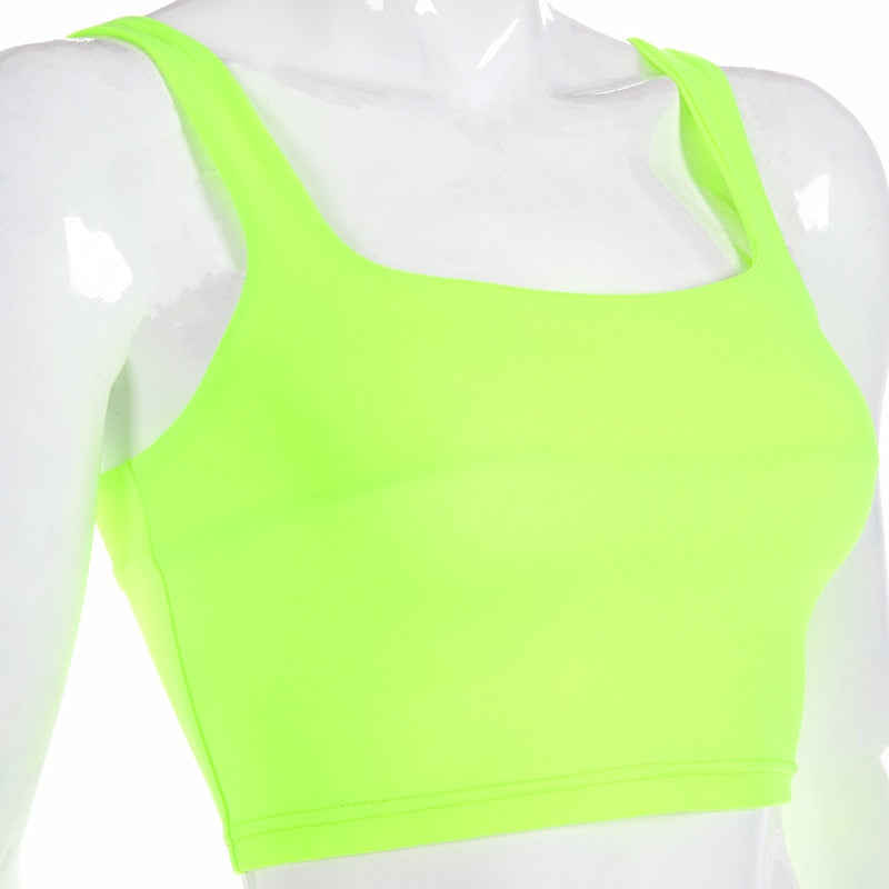 Green Crop Top Tank