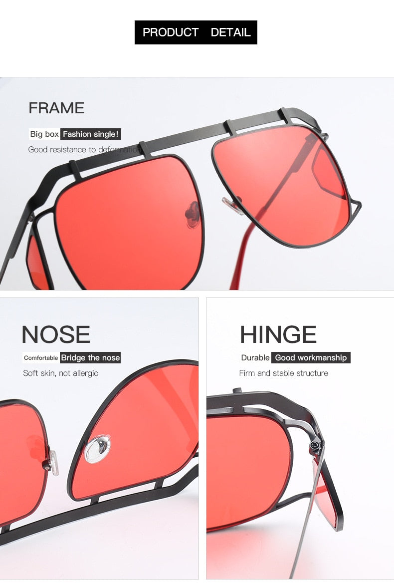 Double Frame Half A Side Len Sunglasses