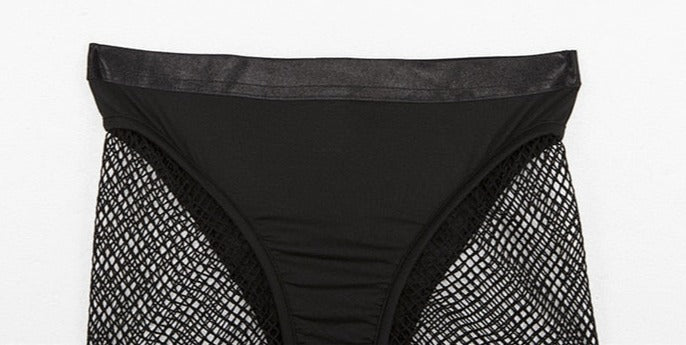 Black Spandex High Waist Fishnet Booty Shorts – Elevate Swag