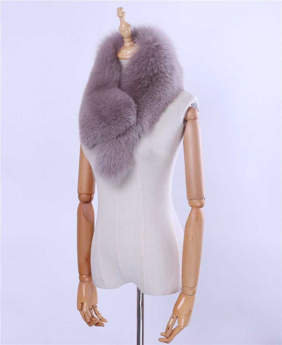 Genuine Fox Fur Scarf, Neck Wrap With Clips