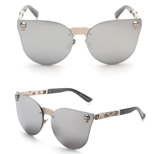 Skull Oversize Cat Eye Sunglasses