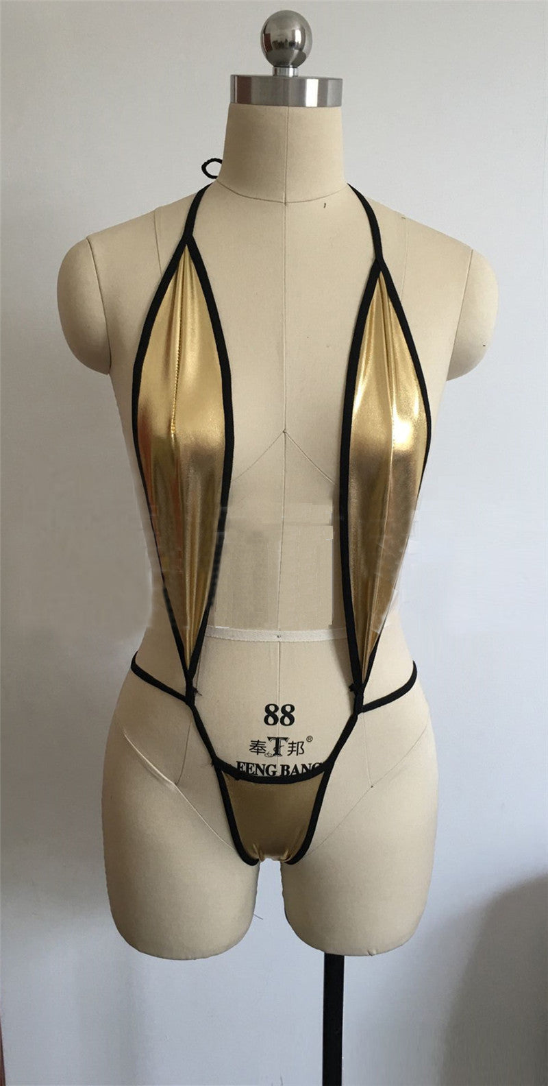 Gold G String Monokini