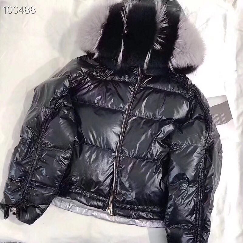 Metallic Real Fox Fur Parka Reversible Puff Jackets (Multi-Colors)