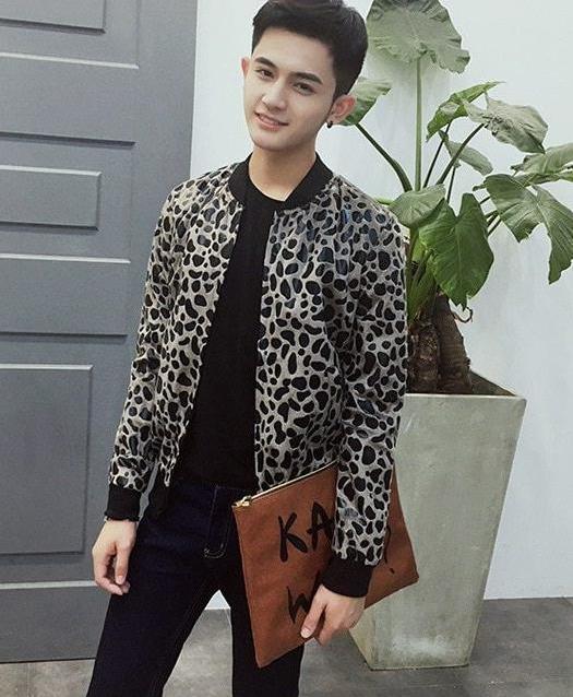 Leopard Print Bomber Jacket