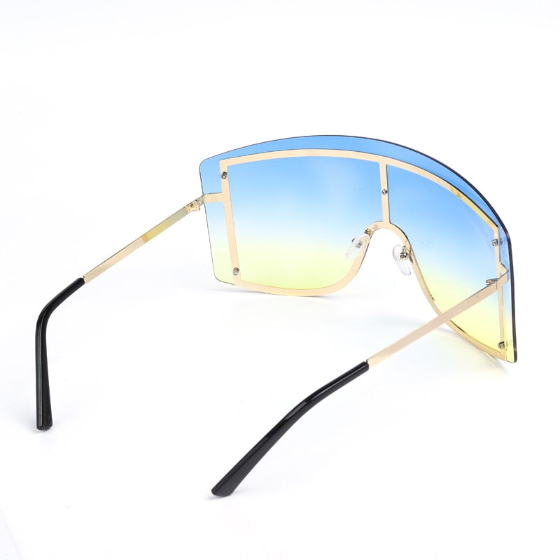 Over-sized Lens With Alloy Frame Sunglasses