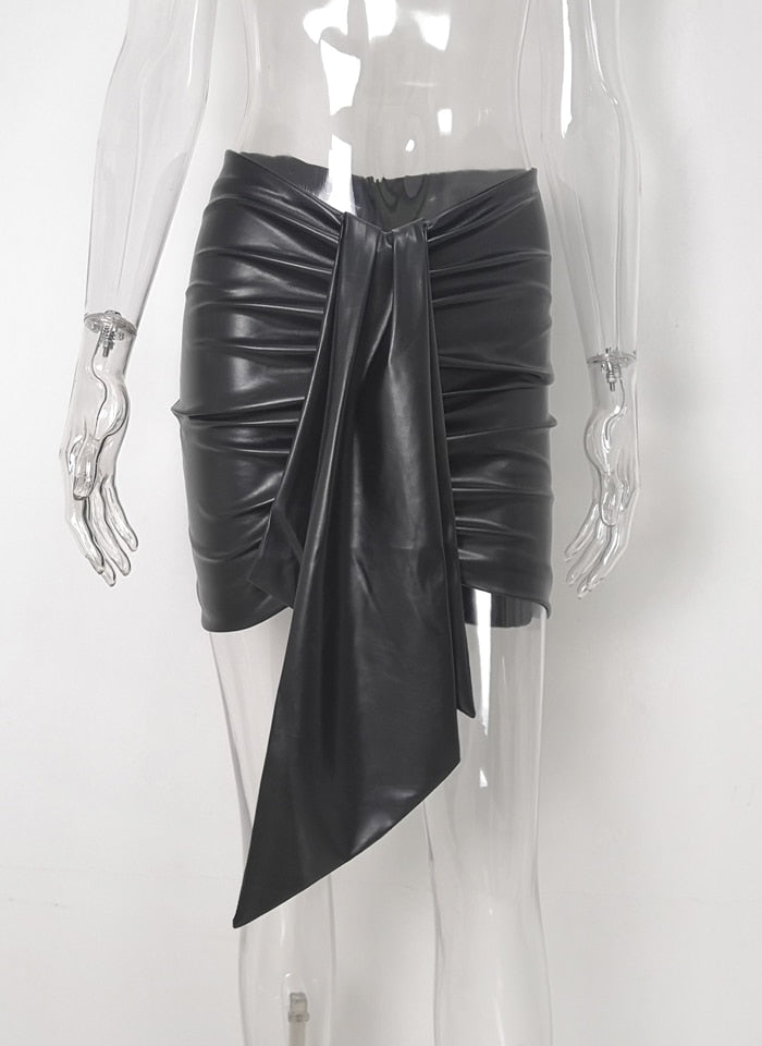 Tank Sequin Ruched Wrap Drape Mini Dresses/Skirts