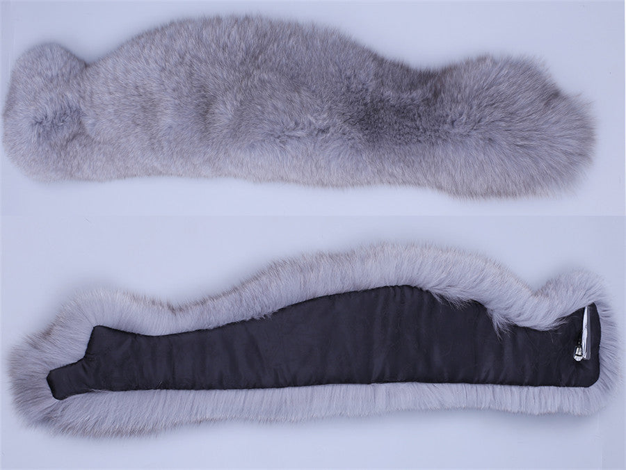 Genuine Fox Fur Scarf, Neck Wrap With Clips