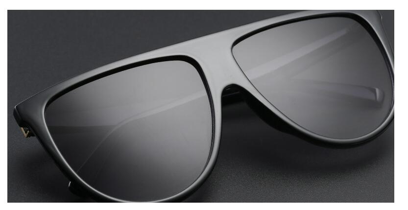 Retro Thin Flat Top Shadow Sunglasses