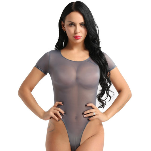 Transparent Sheer High Cut Thongs One Pieces