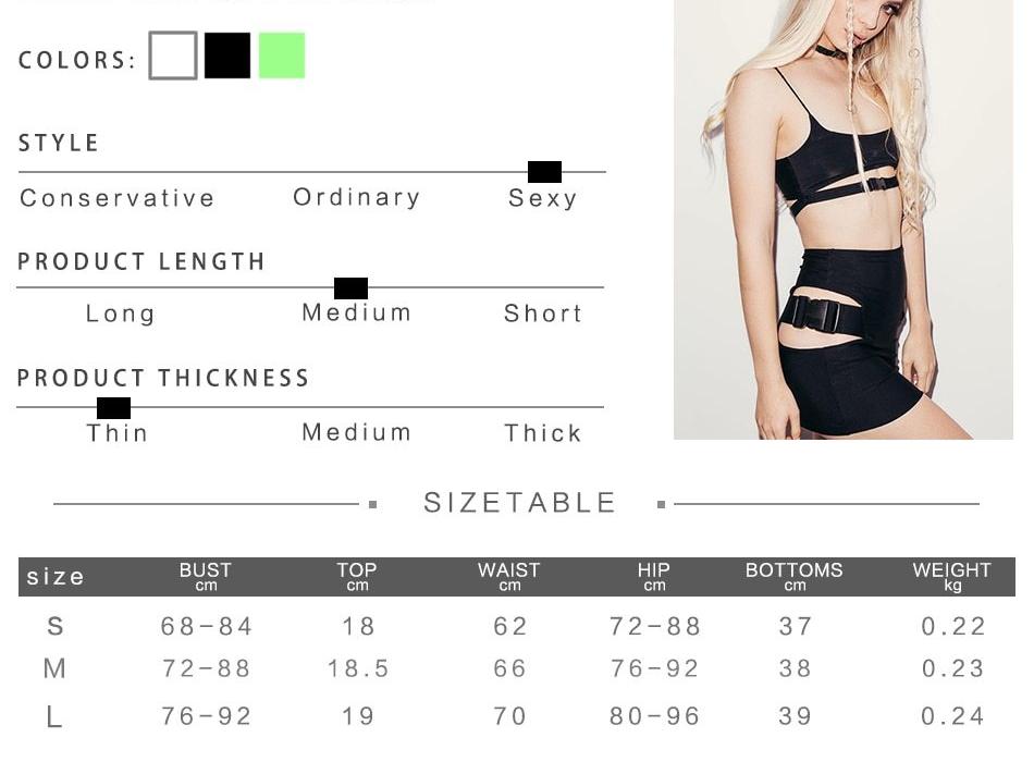 Cropped Sling Tank Tops And Waist Hollow Out Shorts Sets