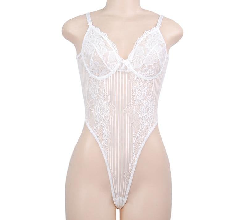 Collection of Sheer Lace Transparent Mesh Bodysuits