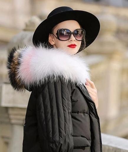 Real Fox Fur 3 Tone Parkas Short Coats