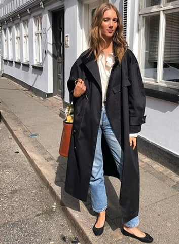 Oversized Pouch X-long Trench Coats