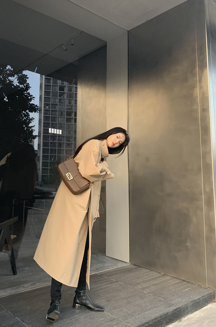 Oversized Pouch X-long Trench Coats