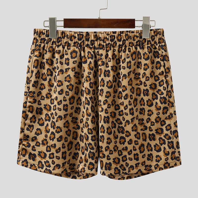 Leopard Short Sleeve Button Shirt & Short Sets