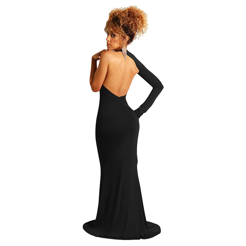Longsleeve Black Mini Dress - Backless – Vanity Island Magazine