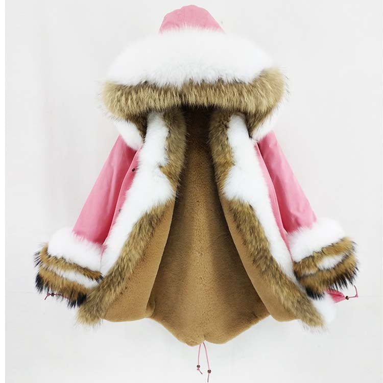 Real Fox Fur Big Collar Cuffs Parka Coats (Multi-Styles/Colors)