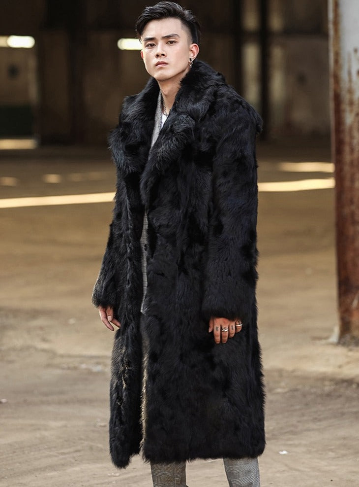 Big Collar Long Hair Shearling X-Long Coats