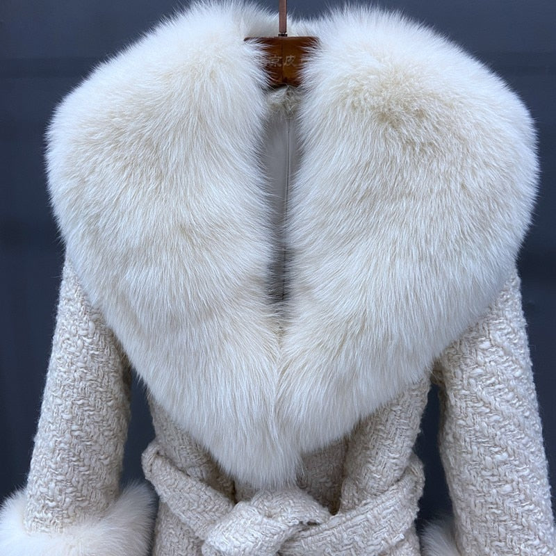 Big Fur Collar & Cuff Trench Coats
