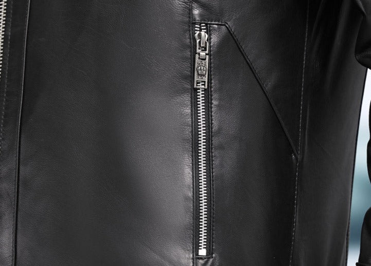 Genuine Leather Jacket Mink Fur liner