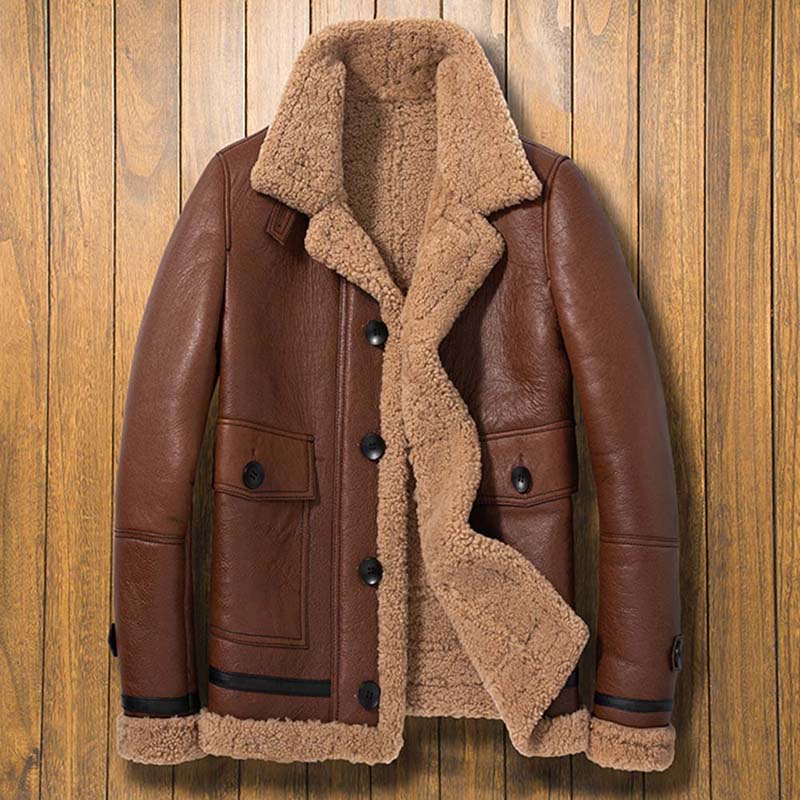Genuine Leather Real Shearling & Trim Bombers