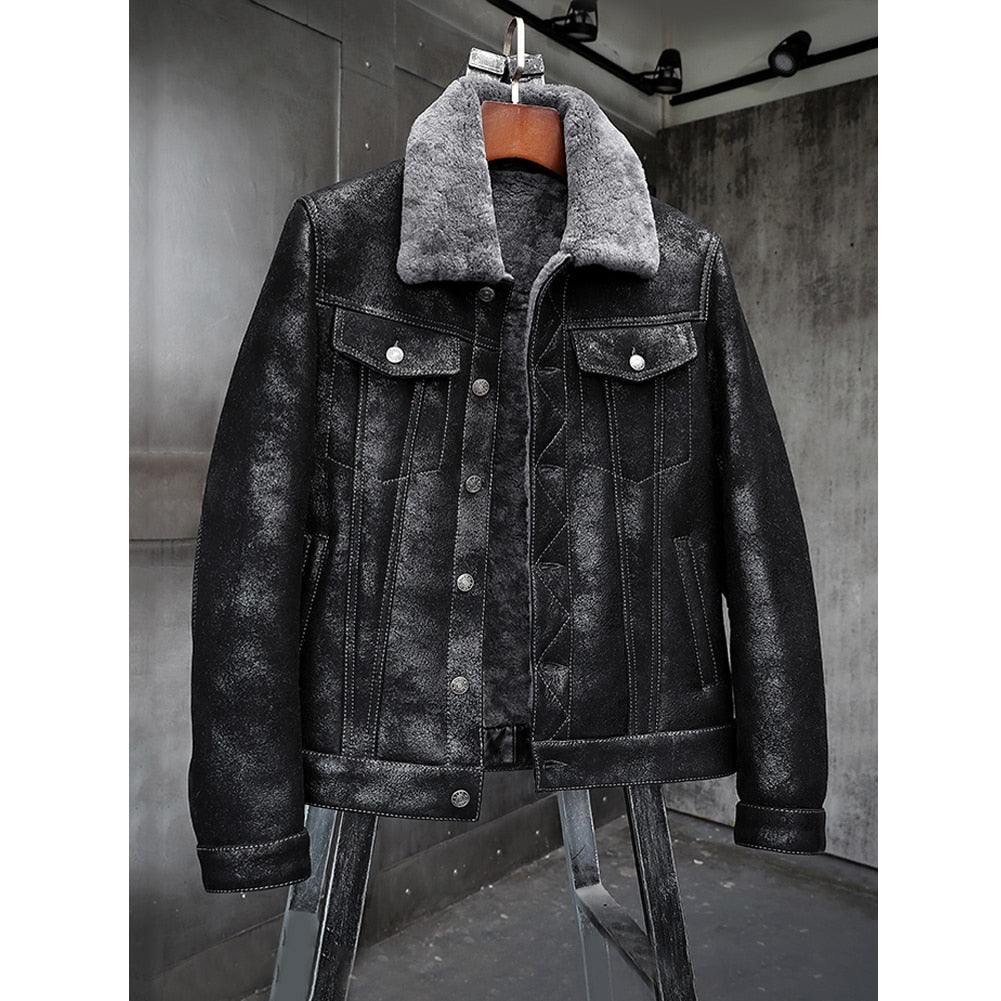 Genuine Leather Shearling B3 Aviator Bomber