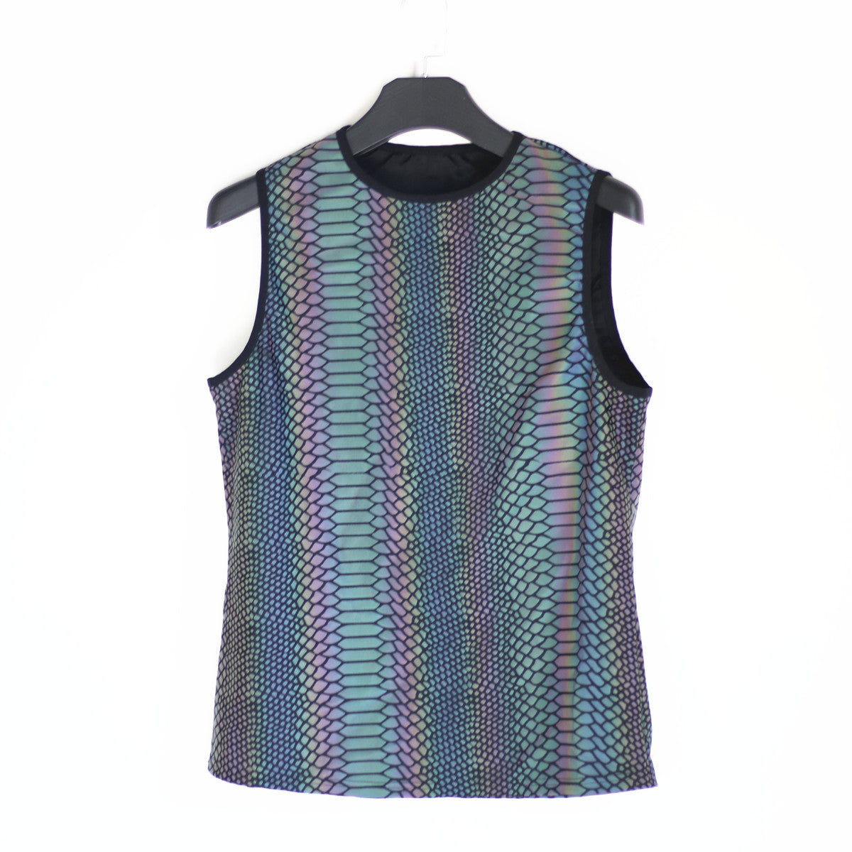 Rainbow Reflective Printed Sleeveless Shirts